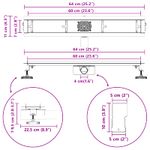 Casa si Gradina - Sanitare - Instalatii hidro - Tevi - Scurgere pentru dus cu capac din sticla si sifon de 360° 60 cm - Infinity.ro