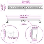 Casa si Gradina - Constructii - Materiale constructii - Sisteme de scurgere - Drenaj pentru dus cu design pe linie Argintiu 100 cm - Infinity.ro