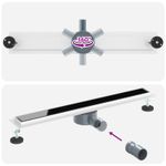 Casa si Gradina - Sanitare - Instalatii hidro - Tevi - Scurgere pentru dus cu capac din sticla si sifon de 360° 70 cm - Infinity.ro