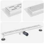 Casa si Gradina - Constructii - Materiale constructii - Sisteme de scurgere - Drenaj pentru dus cu design pe linie Argintiu 80 cm - Infinity.ro