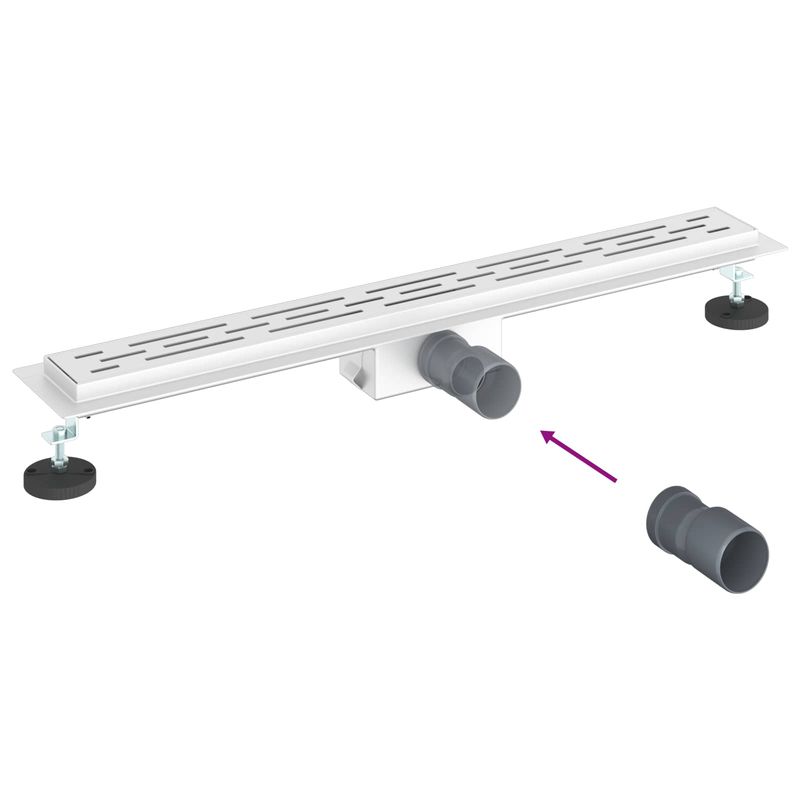 Casa si Gradina - Constructii - Materiale constructii - Sisteme de scurgere - Drenaj pentru dus cu design pe linie Argintiu 80 cm - Infinity.ro