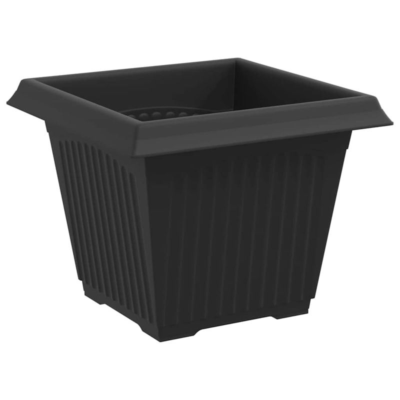 Casa si Gradina - Decoratiuni - Obiecte decorative - Vaze si boluri decorative - Vaza patrata pentru flori 24 pcs Negru 43 x 43 x 33.5 cm - Infinity.ro