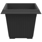 Casa si Gradina - Decoratiuni - Obiecte decorative - Vaze si boluri decorative - Vaza patrata pentru flori 24 pcs Negru 43 x 43 x 33.5 cm - Infinity.ro