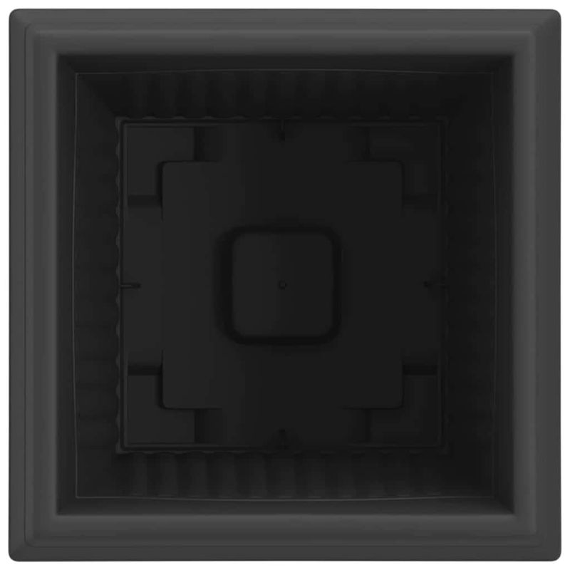 Casa si Gradina - Decoratiuni - Obiecte decorative - Vaze si boluri decorative - Vaza patrata pentru flori 24 pcs Negru 43 x 43 x 33.5 cm - Infinity.ro