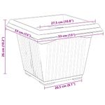 Casa si Gradina - Decoratiuni - Obiecte decorative - Vaze si boluri decorative - Vaza patrata pentru flori 24 pcs Negru 43 x 43 x 33.5 cm - Infinity.ro