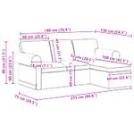 Casa si Gradina - Mobilier - Canapele si coltare - Canapele - Canapea 180cm albastru Metal - Infinity.ro