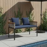 Casa si Gradina - Gradina si terasa - Mobilier exterior - Bancute de gradina - Banca de exterior Gri si albastru marin 117 x 54 x 74.5 cm - Infinity.ro