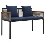 Casa si Gradina - Gradina si terasa - Mobilier exterior - Bancute de gradina - Banca de exterior Gri si albastru marin 117 x 54 x 74.5 cm - Infinity.ro