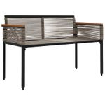 Casa si Gradina - Gradina si terasa - Mobilier exterior - Bancute de gradina - Banca de exterior Gri si albastru marin 117 x 54 x 74.5 cm - Infinity.ro