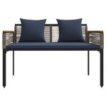 Casa si Gradina - Gradina si terasa - Mobilier exterior - Bancute de gradina - Banca de exterior Gri si albastru marin 117 x 54 x 74.5 cm - Infinity.ro