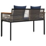 Casa si Gradina - Gradina si terasa - Mobilier exterior - Bancute de gradina - Banca de exterior Gri si albastru marin 117 x 54 x 74.5 cm - Infinity.ro