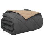 Casa si Gradina - Textile si covoare - Perne si pilote - Pilote - Pilota de vara Antracit si Taupe 220 x 200 cm Microfibra - Infinity.ro