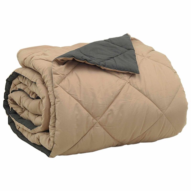 Casa si Gradina - Textile si covoare - Perne si pilote - Pilote - Pilota de vara Antracit si Taupe 220 x 200 cm Microfibra - Infinity.ro