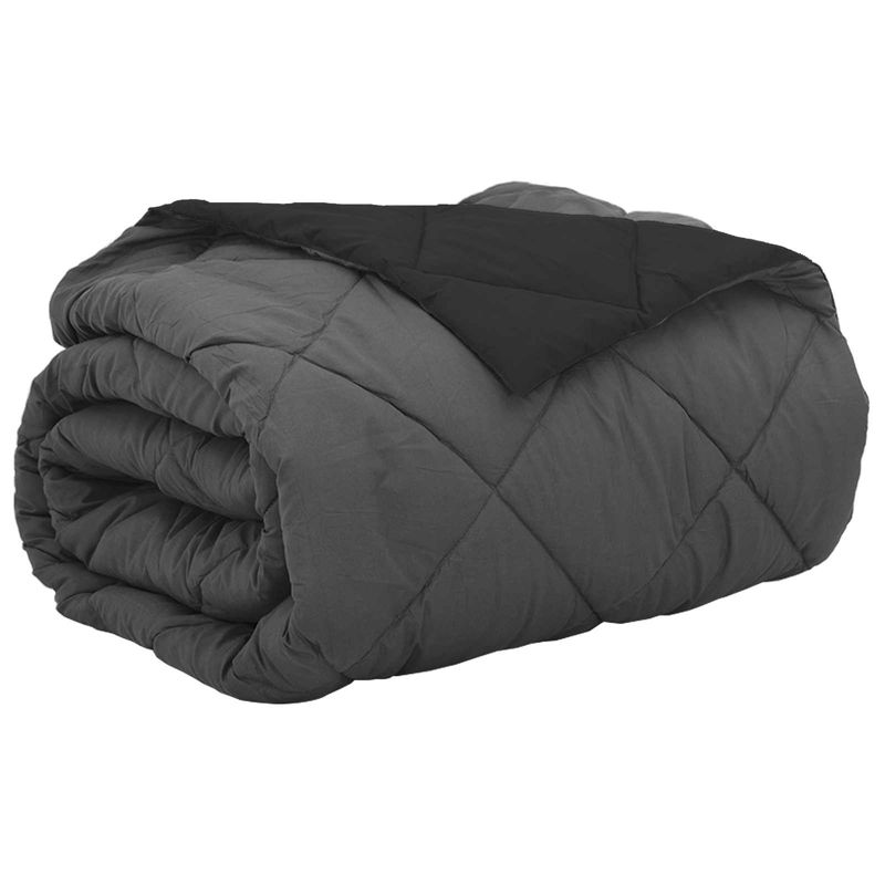 Casa si Gradina - Textile si covoare - Pături și cuverturi - Pături - Pilota de vara Negru si antracit 220 x 240 cm Microfibra - Infinity.ro