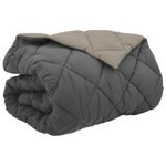 Casa si Gradina - Textile si covoare - Perne si pilote - Pilote - Duvet de iarna Gri deschis si antracit 240 x 200 cm Microfibra - Infinity.ro