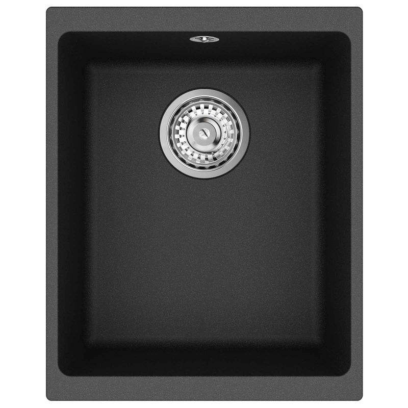 Casa si Gradina - Sanitare - Chiuveta bucatarie si accesorii - Chiuvete bucatarie - Chiuveta Negru 370 x 460 mm 80% Quartz si 20% Rasina - Infinity.ro