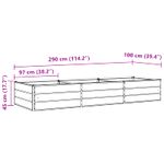 Casa si Gradina - Gradinarit si plante - Plante si ghivece - Ghivece si suporturi - Jardiniera Gri deschis 195 x 100 x 45 cm Otel Galvanizat - Infinity.ro