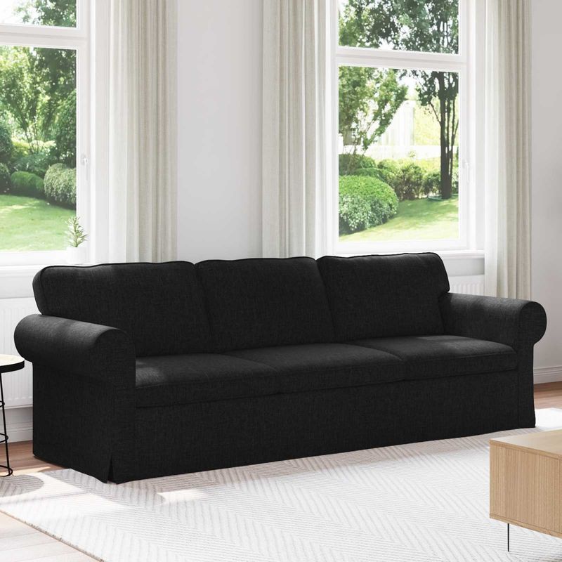 Casa si Gradina - Mobilier - Canapele si coltare - Canapele - Canapea 210cm Negru Metal - Infinity.ro