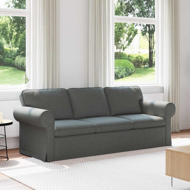 Casa si Gradina - Mobilier - Canapele si coltare - Canapele - Canapea 180cm Gri inchis Metal - Infinity.ro