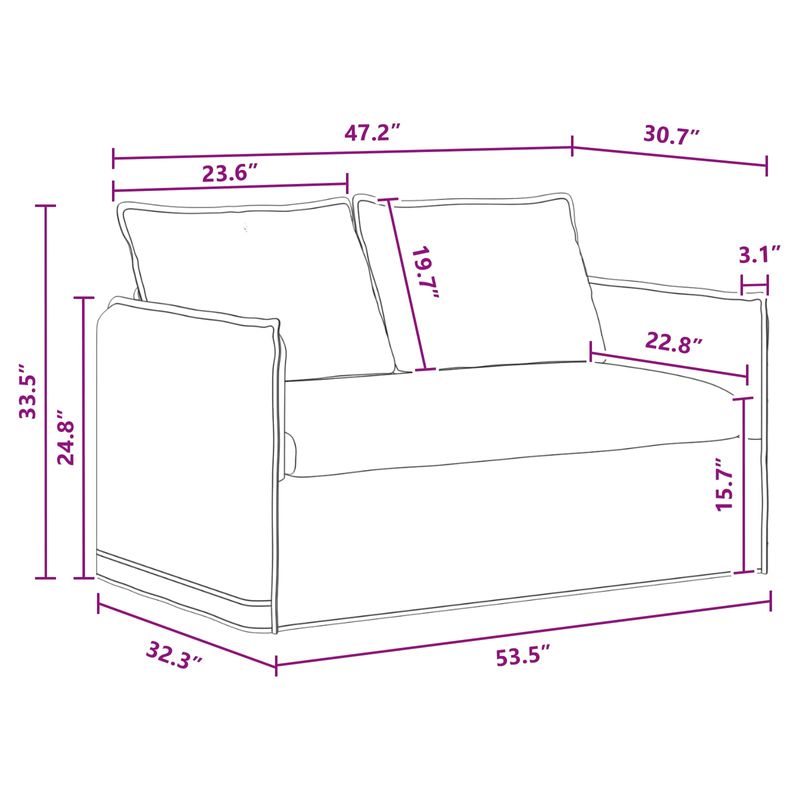 Casa si Gradina - Mobilier - Canapele si coltare - Canapele - Canapea 120cm Gri inchis Metal - Infinity.ro