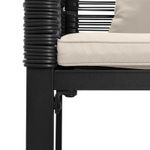 Casa si Gradina - Gradina si terasa - Mobilier exterior - Bancute de gradina - Banca de exterior cu perna Negru si Alb crem 117 x 54 x 74.5 cm - Infinity.ro