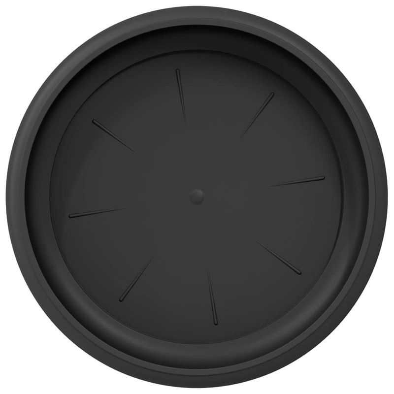 Casa si Gradina - Gradinarit si plante - Plante si ghivece - Ghivece si suporturi - Tava rotunda pentru flori 24 pcs Negru Ø 14 x 2 cm Plastic - Infinity.ro