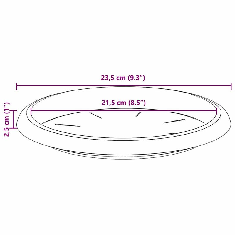 Casa si Gradina - Gradinarit si plante - Plante si ghivece - Ghivece si suporturi - Tava rotunda pentru flori 24 pcs Rosu caramida Ø 14 x 2 cm - Infinity.ro
