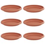 Casa si Gradina - Gradinarit si plante - Plante si ghivece - Ghivece si suporturi - Tava rotunda pentru flori 6 pcs Rosu caramida Ø 14 x 2 cm - Infinity.ro