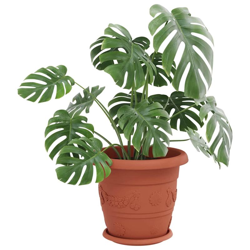 Casa si Gradina - Gradinarit si plante - Plante si ghivece - Ghivece si suporturi - Tava rotunda pentru flori 6 pcs Rosu caramida Ø 14 x 2 cm - Infinity.ro