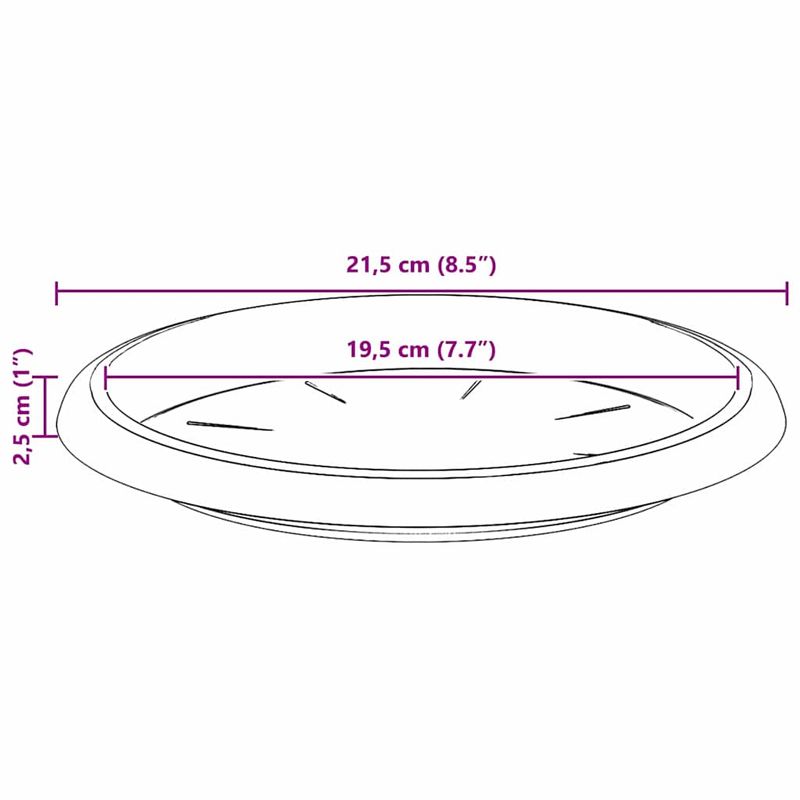 Casa si Gradina - Gradinarit si plante - Plante si ghivece - Ghivece si suporturi - Tava rotunda pentru flori 24 pcs Rosu caramida Ø 14 x 2 cm - Infinity.ro