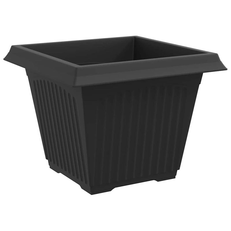 Casa si Gradina - Decoratiuni - Obiecte decorative - Vaze si boluri decorative - Vaza patrata pentru flori 24 pcs Negru 43 x 43 x 33.5 cm - Infinity.ro