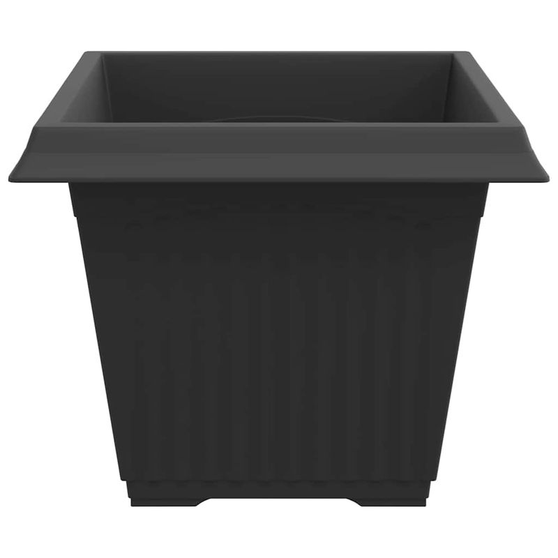 Casa si Gradina - Decoratiuni - Obiecte decorative - Vaze si boluri decorative - Vaza patrata pentru flori 24 pcs Negru 43 x 43 x 33.5 cm - Infinity.ro