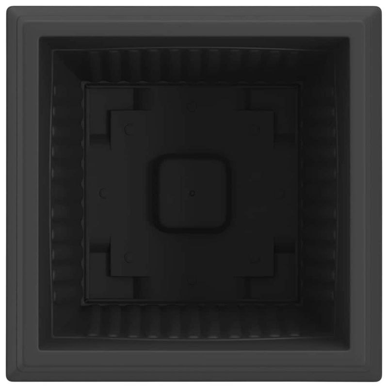Casa si Gradina - Decoratiuni - Obiecte decorative - Vaze si boluri decorative - Vaza patrata pentru flori 24 pcs Negru 43 x 43 x 33.5 cm - Infinity.ro