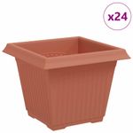Casa si Gradina - Decoratiuni - Obiecte decorative - Vaze si boluri decorative - Vaza patrata pentru flori 24 pcs Rosu caramida - Infinity.ro