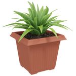 Casa si Gradina - Decoratiuni - Obiecte decorative - Vaze si boluri decorative - Vaza patrata pentru flori 24 pcs Rosu caramida - Infinity.ro