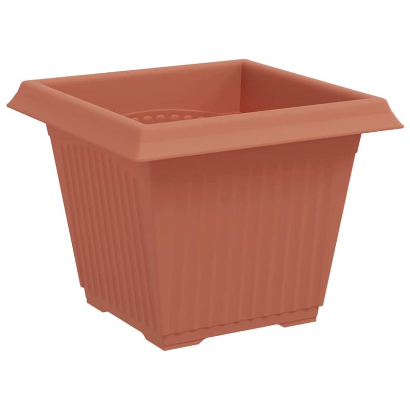Casa si Gradina - Decoratiuni - Obiecte decorative - Vaze si boluri decorative - Vaza patrata pentru flori 24 pcs Rosu caramida - Infinity.ro