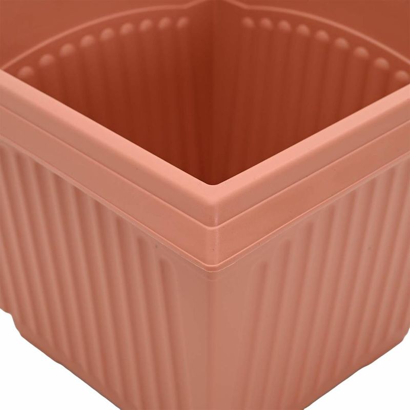 Casa si Gradina - Decoratiuni - Obiecte decorative - Vaze si boluri decorative - Vaza patrata pentru flori 24 pcs Rosu caramida - Infinity.ro