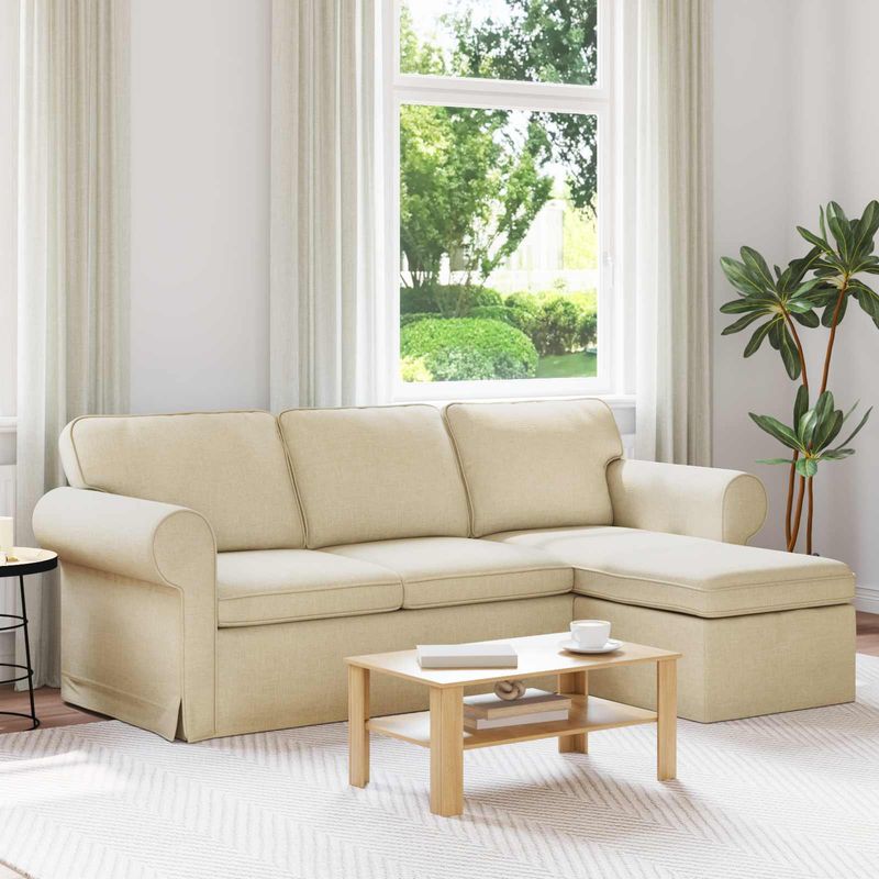 Casa si Gradina - Mobilier - Canapele si coltare - Canapele - Canapea 180cm Crem Metal - Infinity.ro