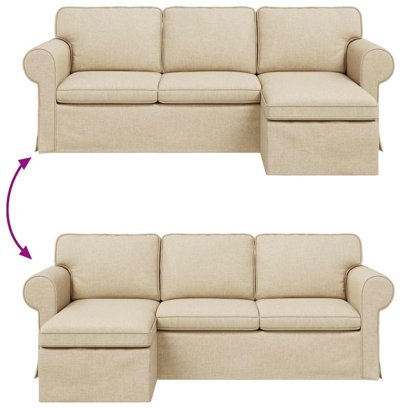 Casa si Gradina - Mobilier - Canapele si coltare - Canapele - Canapea 180cm Crem Metal - Infinity.ro