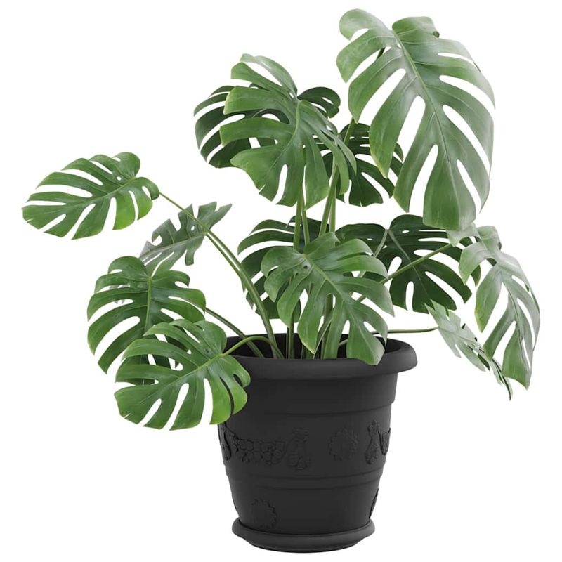 Casa si Gradina - Gradinarit si plante - Plante si ghivece - Ghivece si suporturi - Tava rotunda pentru flori 24 pcs Negru Ø 14 x 2 cm Plastic - Infinity.ro