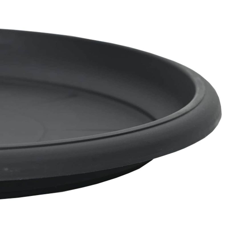 Casa si Gradina - Gradinarit si plante - Plante si ghivece - Ghivece si suporturi - Tava rotunda pentru flori 24 pcs Negru Ø 14 x 2 cm Plastic - Infinity.ro