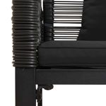 Casa si Gradina - Gradina si terasa - Mobilier exterior - Bancute de gradina - Banca de exterior cu perna Negru 117 x 54 x 74.5 cm poliratan - Infinity.ro