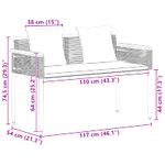 Casa si Gradina - Gradina si terasa - Mobilier exterior - Bancute de gradina - Banca de exterior cu perna Negru 117 x 54 x 74.5 cm poliratan - Infinity.ro