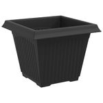 Casa si Gradina - Decoratiuni - Obiecte decorative - Vaze si boluri decorative - Vaza patrata pentru flori 24 pcs Negru 43 x 43 x 33.5 cm - Infinity.ro