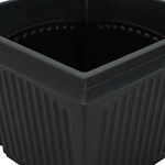 Casa si Gradina - Decoratiuni - Obiecte decorative - Vaze si boluri decorative - Vaza patrata pentru flori 24 pcs Negru 43 x 43 x 33.5 cm - Infinity.ro