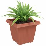 Casa si Gradina - Decoratiuni - Obiecte decorative - Vaze si boluri decorative - Vaza patrata pentru flori 24 pcs Rosu caramida - Infinity.ro
