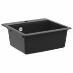 Casa si Gradina - Sanitare - Chiuveta bucatarie si accesorii - Chiuvete bucatarie - Chiuveta Negru 470 x 440 mm Granit - Infinity.ro