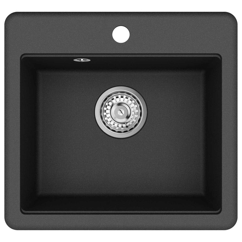 Casa si Gradina - Sanitare - Chiuveta bucatarie si accesorii - Chiuvete bucatarie - Chiuveta Negru 470 x 440 mm Granit - Infinity.ro