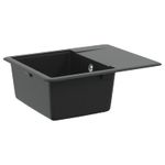 Casa si Gradina - Sanitare - Chiuveta bucatarie si accesorii - Chiuvete bucatarie - Chiuveta Negru 560 x 460 mm 80% Quartz si 20% Rasina - Infinity.ro