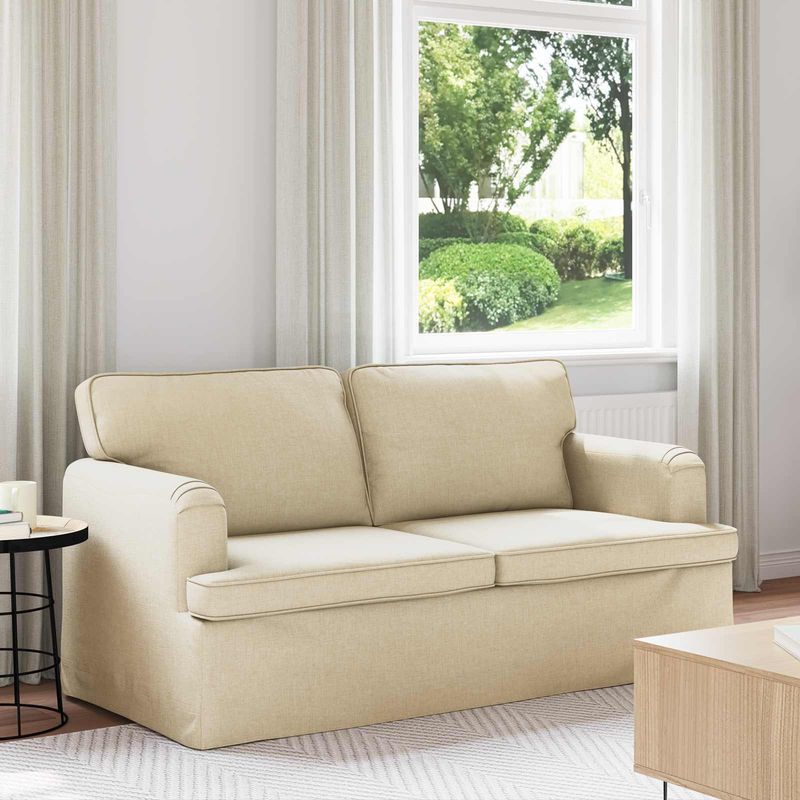Casa si Gradina - Mobilier - Canapele si coltare - Canapele - Canapea 140cm Crem Metal - Infinity.ro